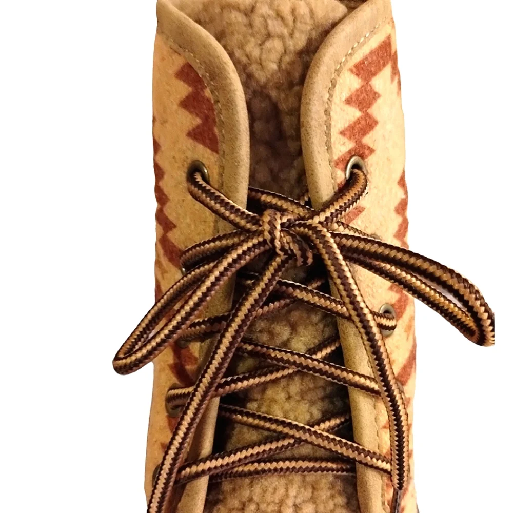 Simply Southern Aztec Print Lace Up Bootie Duck Boot Size 9 New